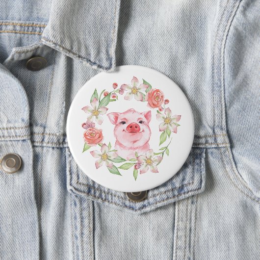 Schweine und Blume Button (Beispiel)