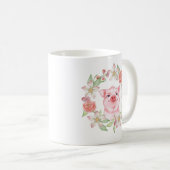 Schweine und Blume Kaffeetasse (VorderseiteRechts)