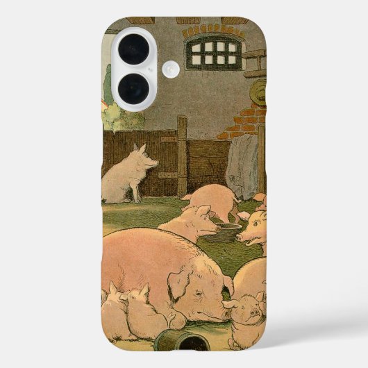 Schweine und Ferkel im Betrieb Case-Mate iPhone Hülle (Rückseite)
