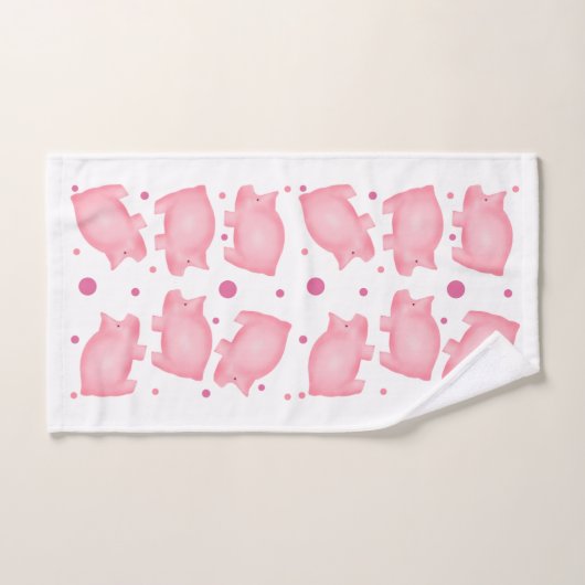 Schweine und Polka Dots Set (Handtuch)