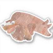 Schweine und Schweine Aufkleber (Vorderseite)