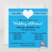 Schweine von schwulen Brautschweinen können Hochze Einladung (Rückseite)