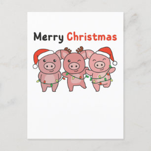 Schweine Weihnachten Süße Schweine Frohe Weihnacht