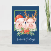 Schweine Weihnachten und Reindeer Weihnachten (Vorderseite)