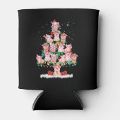 Schweine Weihnachtsbaum Dosenkühler (Vorderseite)