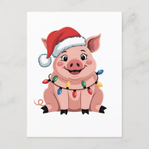 Schweine-Weihnachtsmann-Hut Weihnachten Feiertag X