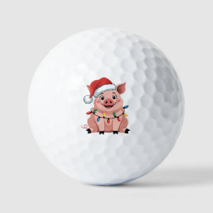 Schweine-Weihnachtsmann-Hut Xmas-Feiertag Xmas-Sch Golfball