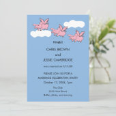 Schweine werden endlich verheiratet einladung (Stehend Vorderseite)