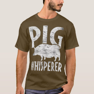 Schweine Whisperer Tierischer Bauer Vintager Schwe T-Shirt