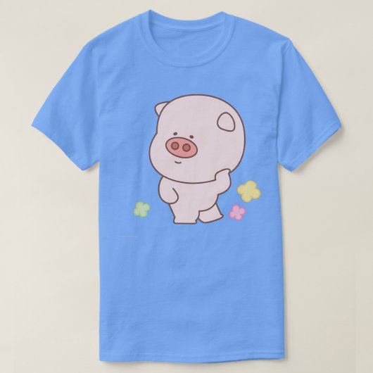 Schweine Wiggly the Chubby Pig (6) T-Shirt (Design vorne)