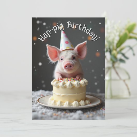 Schweine zum Geburtstag (Stehend Vorderseite)