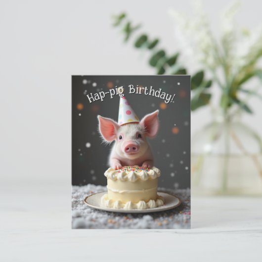 Schweine zum Geburtstag (Stehend Vorderseite)