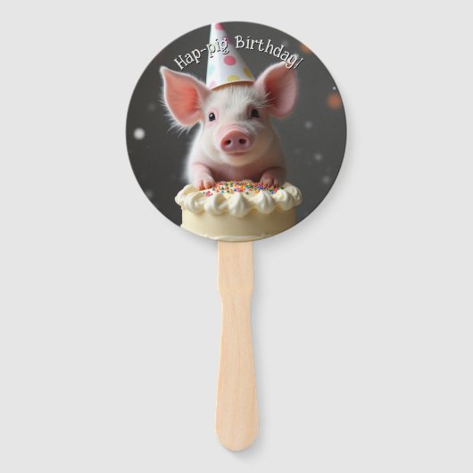 Schweine zum Geburtstag Fächer (Rückseite)