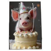 Schweine zum Geburtstag Mittlere Geschenktüte (Rückseite)