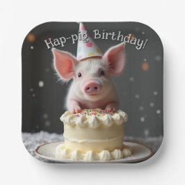 Schweine zum Geburtstag Pappteller
