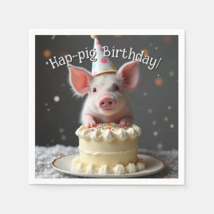 Schweine zum Geburtstag Serviette