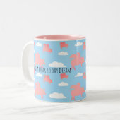 Schweine Zweifarbige Tasse (Vorderseite Links)