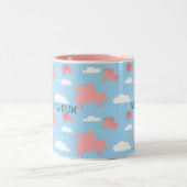 Schweine Zweifarbige Tasse (Mittel)