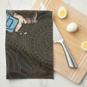 Schweinebacke Piggy Niedliche formale Antike Geschirrtuch (Viertel Falte)