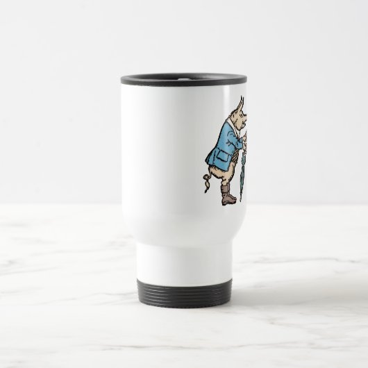 Schweinebacke Piggy Niedliche formale Antike Reisebecher (Mittel)