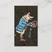 Schweinebacke Piggy Niedliche formale Antike Visitenkarte (Rückseite)