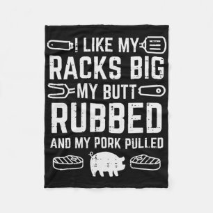 Schweinebacken Big Rubbed gepulste Grillen Byrbecu Fleecedecke
