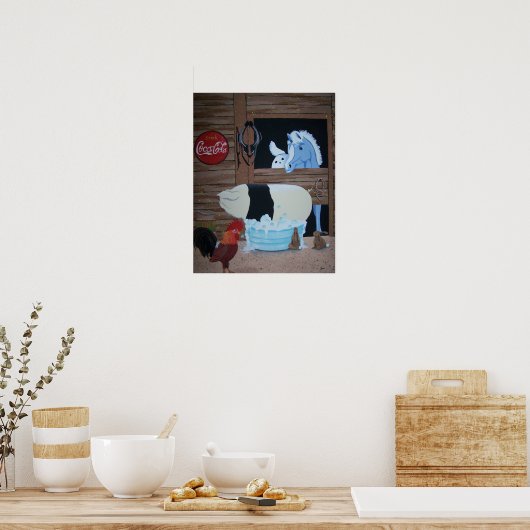 Schweinebad Poster (Küche)