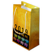 Schweinebag Chinesisches Neujahr Zodiac Geburtstag Kleine Geschenktüte (Rückseite Schrägansicht)