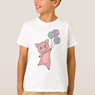 Schweineball Fliegen Niedliche Tiere T-Shirt