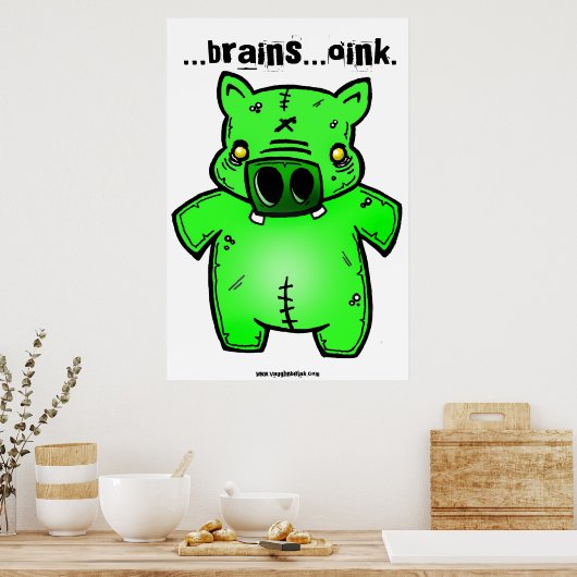 Schweinebärplakat Poster (Küche)