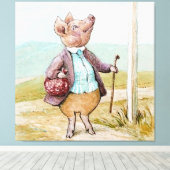 Schweinebland auf den Markt durch Beatrix Potter Leinwanddruck (Insitu (Holzboden))