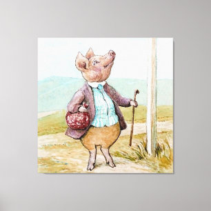 Schweinebland auf den Markt durch Beatrix Potter Leinwanddruck