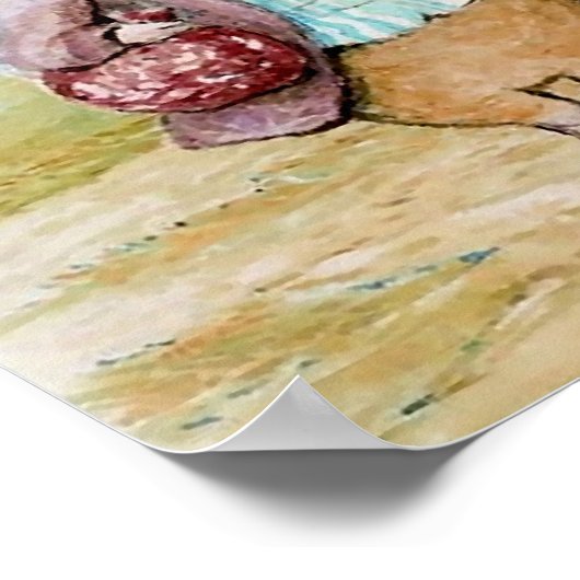 Schweinebland auf den Markt durch Beatrix Potter Poster (Ecke)