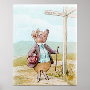 Schweinebland auf den Markt durch Beatrix Potter Poster
