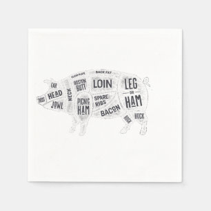 Schweineblatterdiagramm Serviette