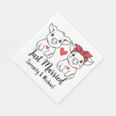 Schweinebrasse Bauernhof nur verheiratet Hochzeit Serviette (Ecke)