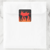 Schweinebraten BBQ Aufkleber (Tasche)