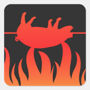 Schweinebraten BBQ Aufkleber