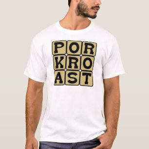 Schweinebraten, Schwein-Teller T-Shirt