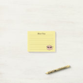 Schweinebrille Post-it Klebezettel (Auf Schreibtisch)