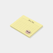 Schweinebrille Post-it Klebezettel (angewinkelt)