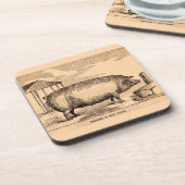 Schweinebruck aus dem 19. Jahrhundert "Züchter in  Untersetzer (Linke Seite)