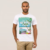Schweinebucht, kubanisches Urlaubsposter T-Shirt (Vorne ganz)