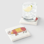 Schweinebutterkarte (2) steinuntersetzer (Seitenansicht)