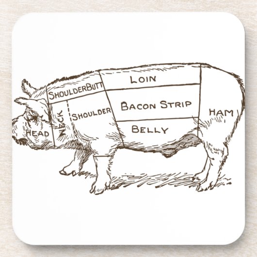 Schweinebutterkarte (3) getränkeuntersetzer (Vorderseite)
