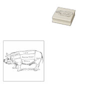 Schweinebutterkarte (3) gummistempel (Stempel)