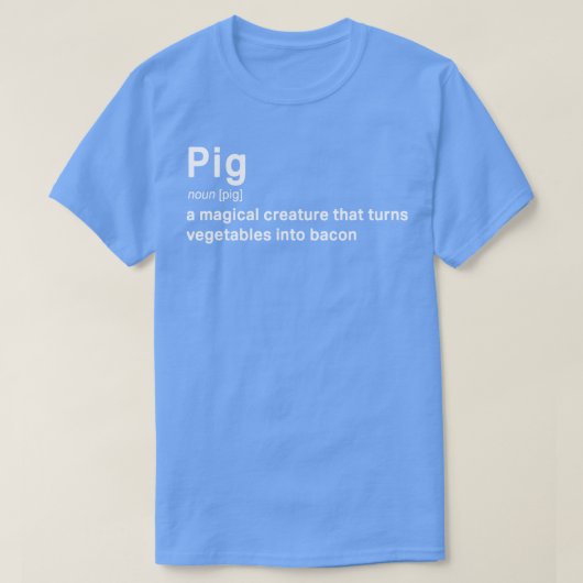 Schweinedefinition Bacon Lover T-Shirt (Design vorne)