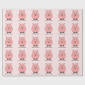 Schweinedesign Geschenkpapier (Flach)