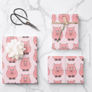 Schweinedesign Geschenkpapier Set