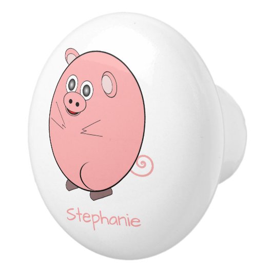 Schweinedesign personalisiert keramikknauf (Rechts)
